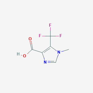 molecular formula C6H5F3N2O2 B6314971 1-甲基-5-(三氟甲基)-1H-咪唑-4-羧酸； 95% CAS No. 1823912-21-5
