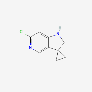 molecular formula C9H9ClN2 B6315052 6-Chlorospiro[1,2-dihydropyrrolo[3,2-c]pyridine-3,1'-cyclopropane] CAS No. 1860866-12-1