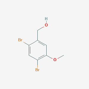 molecular formula C8H8Br2O2 B6315069 (2,4-Dibromo-5-methoxyphenyl)methanol CAS No. 2386293-45-2