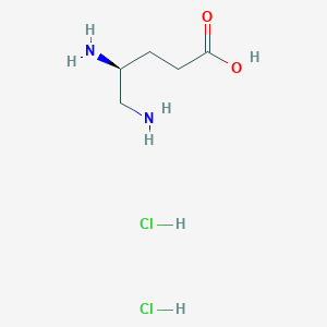 molecular formula C5H14Cl2N2O2 B6315130 (S)-4,5-Diaminopentanoic acid dihydrochloride CAS No. 130338-27-1