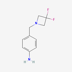 molecular formula C10H12F2N2 B6315135 4-[(3,3-Difluoroazetidin-1-yl)methyl]aniline CAS No. 1818412-11-1