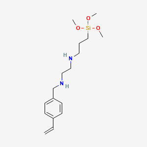 molecular formula C17H30N2O3Si B6315143 3-(N-Styrylmethyl-2-aminoethylamino)propyltrimethoxysilane, 40% in methanol CAS No. 94951-11-8