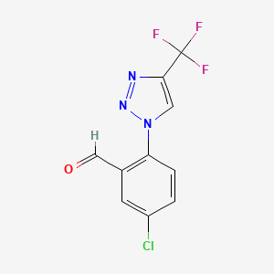 5-Chloro-2-[4-(trifluoromethyl)triazol-1-yl]benzaldehyde