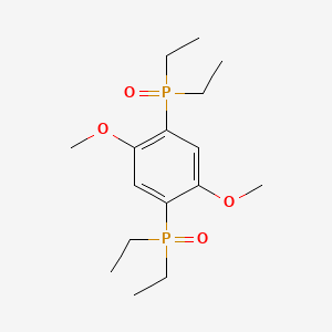 molecular formula C16H28O4P2 B6315239 (2,5-Dimethoxy-1,4-phenylene)bis(diethylphosphine oxide);  99+% Redox shuttle ANL-RS51 CAS No. 1802015-49-1