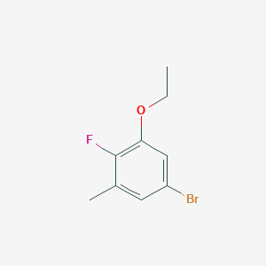 molecular formula C9H10BrFO B6315322 5-Bromo-1-ethoxy-2-fluoro-3-methylbenzene CAS No. 1801516-13-1