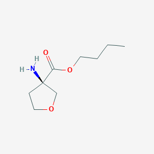 molecular formula C9H17NO3 B6315329 Butyl (R)-3-Aminotetrahydrofuran-3-carboxylate CAS No. 1242187-12-7