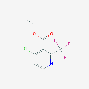molecular formula C9H7ClF3NO2 B6315340 Ethyl 4-chloro-2-(trifluoromethyl)pyridine-3-carboxylate, 95% CAS No. 1569308-33-3