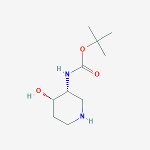 molecular formula C10H20N2O3 B6315374 叔丁基N-[(3R,4S)-4-羟基哌啶-3-基]氨基甲酸酯 CAS No. 1549812-78-3