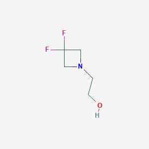 molecular formula C5H9F2NO B6315393 2-(3,3-Difluoroazetidin-1-yl)ethan-1-ol CAS No. 1638364-09-6