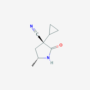 (3R,5R)-3-Cyclopropyl-5-methyl-2-oxo-pyrrolidine-3-carbonitrile