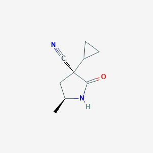 (3S,5S)-3-Cyclopropyl-5-methyl-2-oxo-pyrrolidine-3-carbonitrile