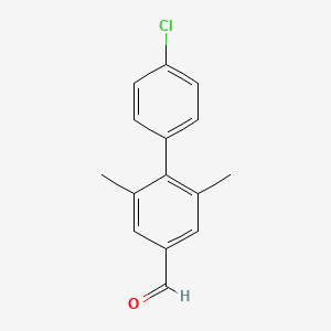 molecular formula C15H13ClO B6315643 4'-Chloro-2,6-dimethyl-[1,1'-biphenyl]-4-carbaldehyde CAS No. 1462937-60-5