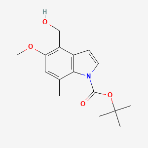 tert-Butyl 4-(hydroxymethyl)-5-methoxy-7-methyl-indole-1-carboxylate