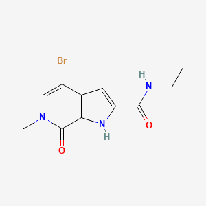 molecular formula C11H12BrN3O2 B6315691 4-Bromo-N-ethyl-6-methyl-7-oxo-1H-pyrrolo[2,3-c]pyridine-2-carboxamide CAS No. 1628864-79-8