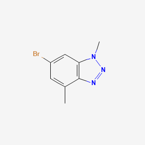 molecular formula C8H8BrN3 B6315719 6-Bromo-1,4-dimethyl-1H-benzo[d][1,2,3]triazole CAS No. 1639116-32-7