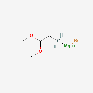 molecular formula C5H11BrMgO2 B6315724 3,3-Dimethoxypropylmagnesium bromide, 0.50 M in THF CAS No. 94042-24-7