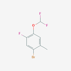 molecular formula C8H6BrF3O B6315768 1-Bromo-4-(difluoromethoxy)-5-fluoro-2-methylbenzene CAS No. 2167832-17-7