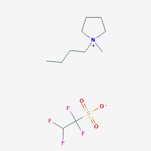 molecular formula C11H21F4NO3S B6315778 1-Butyl-1-methylpyrrolidinium 1,1,2,2-tetrafluoroethanesulfonate, 99% CAS No. 2654225-74-6