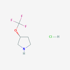 molecular formula C5H9ClF3NO B6315792 (3R)-3-(三氟甲氧基)吡咯烷盐酸盐 CAS No. 1286761-93-0