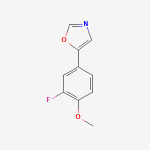 molecular formula C10H8FNO2 B6315804 5-(3-fluoro-4-methoxyphenyl)oxazole CAS No. 1904415-95-7