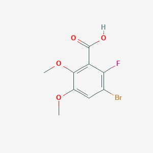 molecular formula C9H8BrFO4 B6315830 3-Bromo-2-fluoro-5,6-dimethoxybenzoic acid CAS No. 1892245-77-0