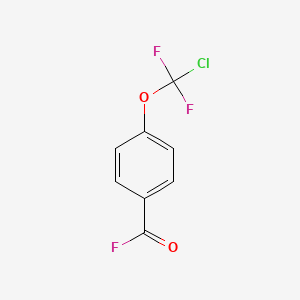 molecular formula C8H4ClF3O2 B6315842 4-(Difluorochloromethoxy)benzoyl fluoride, 95% CAS No. 39065-92-4