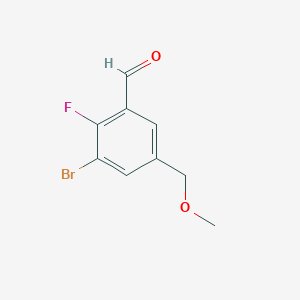 3-Bromo-2-fluoro-5-(methoxymethyl)benzaldehyde