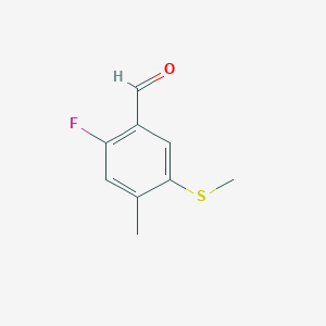 2-Fluoro-4-methyl-5-(methylthio)benzaldehyde