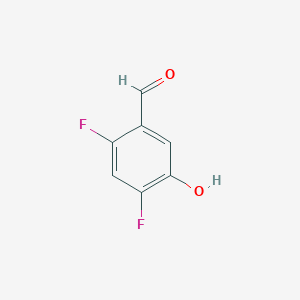 molecular formula C7H4F2O2 B6315922 2,4-Difluoro-5-hydroxybenzaldehyde CAS No. 1806330-57-3