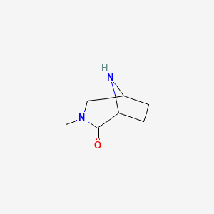 molecular formula C7H12N2O B6315940 3-甲基-3,8-二氮杂双环[3.2.1]辛烷-2-酮 CAS No. 1434141-65-7