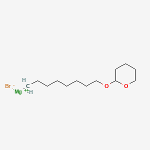 molecular formula C13H25BrMgO2 B6315957 (8-(Tetrahydro-2H-pyran-2-yloxy)octyl)magnesium bromide, 0.50 M in 2-MeTHF CAS No. 68022-04-8