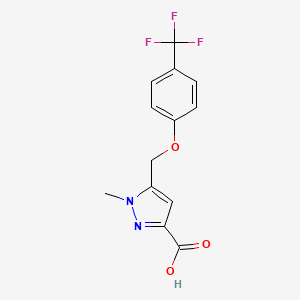 1-Methyl-5-(4-trifluoromethyl-phenoxymethyl)-1H-pyrazole-3-carboxylic acid, 95%