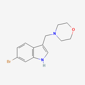 molecular formula C13H15BrN2O B6315988 4-((6-Bromo-1H-indol-3-yl)methyl)morpholine CAS No. 1894042-60-4
