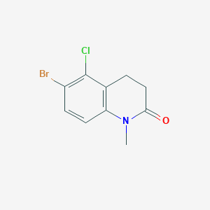 molecular formula C10H9BrClNO B6315990 6-Bromo-5-chloro-1-methyl-3,4-dihydro-1H-quinolin-2-one, 95% CAS No. 1895853-56-1