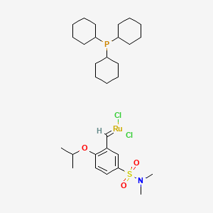 molecular formula C30H50Cl2NO3PRuS B6316011 [(2-(i-Propoxy)-5-(N,N-二甲氨基磺酰基)苯丙氨酸)亚甲基]三环己基膦)钌(II) 二氯化物 Zhan 催化剂 -1C CAS No. 918871-44-0