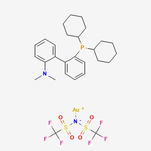 [2-(Dicyclohexylphosphino)-2'-(N,N-dimethylamino)biphenyl][bis(trifluoromethyl) sulfonylimido]gold(I), 98%