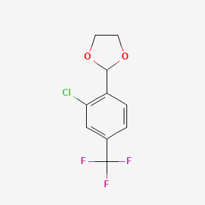 molecular formula C10H8ClF3O2 B6316062 2-[2-Chloro-4-(trifluoromethyl)phenyl]-1,3-dioxolane CAS No. 1334648-18-8