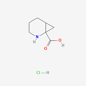 molecular formula C7H12ClNO2 B6316077 2-氮杂双环[4.1.0]庚烷-1-羧酸盐酸盐 CAS No. 1628734-73-5