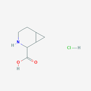 molecular formula C7H12ClNO2 B6316083 3-Azabicyclo[4.1.0]heptane-2-carboxylic acid hydrochloride CAS No. 1888587-45-8