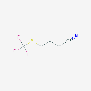 molecular formula C5H6F3NS B6316134 4-(Trifluoromethylthio)butyronitrile, 97% CAS No. 1301738-80-6