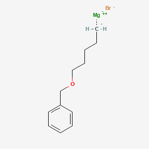 molecular formula C12H17BrMgO B6316140 5-(Benzyloxy)pentylmagnesium bromide, 0.50 M in THF CAS No. 866423-24-7