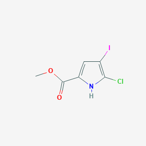 molecular formula C6H5ClINO2 B6316190 Methyl 5-chloro-4-iodo-1H-pyrrole-2-carboxylate CAS No. 903560-51-0