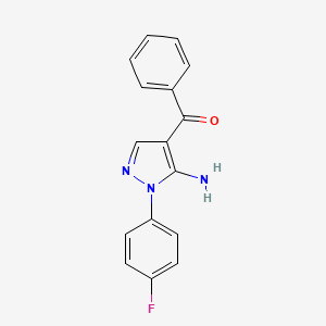 molecular formula C16H12FN3O B6316229 （5-氨基-1-(4-氟苯基)-1H-吡唑-4-基）（苯基）甲酮 CAS No. 882175-18-0