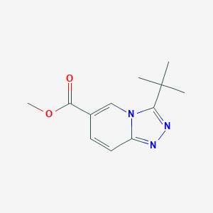 molecular formula C12H15N3O2 B6316264 3-(叔丁基)-[1,2,4]三唑并[4,3-a]吡啶-6-甲酸甲酯 CAS No. 1549306-88-8