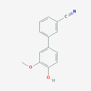 molecular formula C14H11NO2 B6316273 4-(3-Cyanophenyl)-2-methoxyphenol, 95% CAS No. 899827-16-8