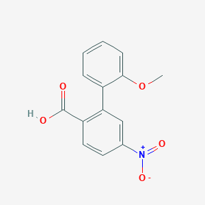 molecular formula C14H11NO5 B6316296 2-(2-Methoxyphenyl)-4-nitrobenzoic acid, 95% CAS No. 56825-79-7