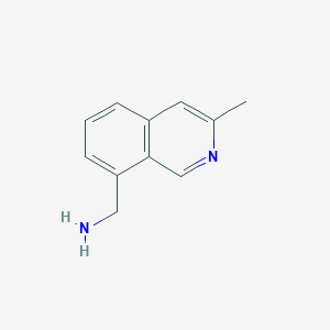 molecular formula C11H12N2 B6316324 (3-Methylisoquinolin-8-yl)methanamine CAS No. 1416713-34-2