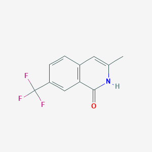 molecular formula C11H8F3NO B6316326 3-Methyl-7-(trifluoromethyl)-2H-isoquinolin-1-one CAS No. 1893330-54-5