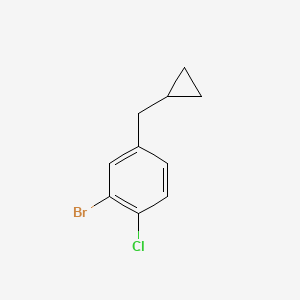 molecular formula C10H10BrCl B6316334 2-Bromo-1-chloro-4-(cyclopropylmethyl)benzene CAS No. 1369951-13-2