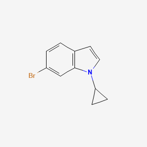 molecular formula C11H10BrN B6316346 6-Bromo-1-cyclopropyl-1H-indole CAS No. 1897690-68-4